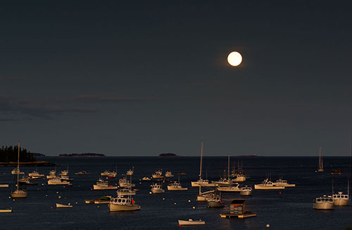 Moonrise Over Tennants Harbor ME